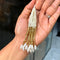 Long Latkan White, Gold & Drop Beads Latkan - L2