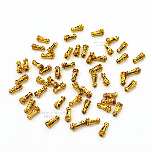 Long Rakhi Spacer Beads Gold New Design