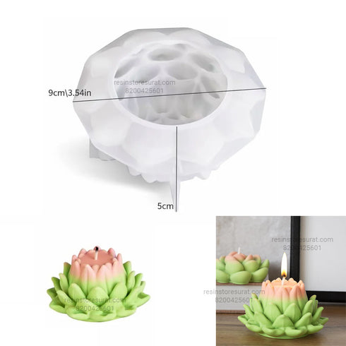 Lotus 3D Flower Candle Mould - 67