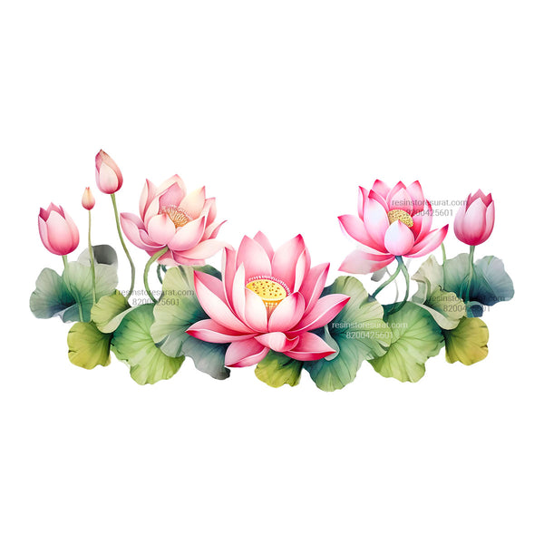 Lotus Flower Pichwai Insert Sheet For Pooja thali