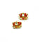 Lotus Meenakari Kundan Beads Red Gold Charm D13