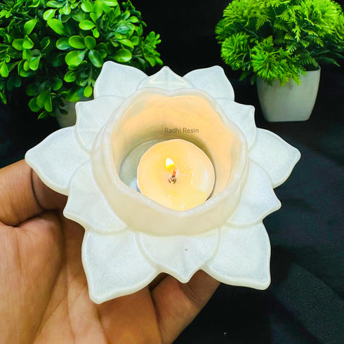 Readymade Lotus Tealight Holder Diwali Decoration