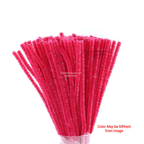 Magenta Shimmer Glitter Pipe Cleaner