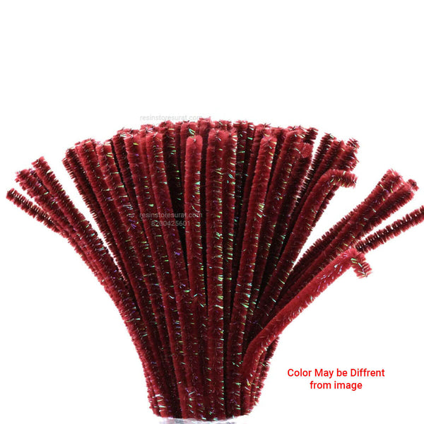 Maroon Shimmer Glitter Pipe Cleaner