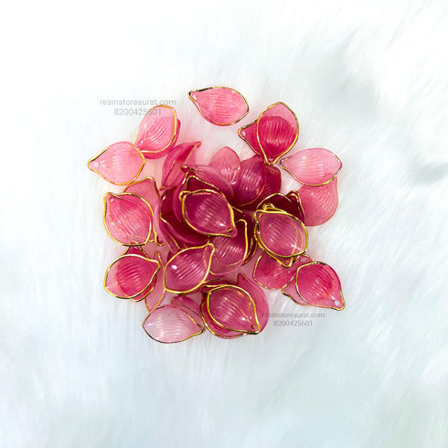 Maroon Flower Petal Gold