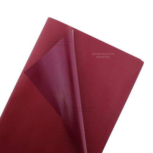 Matte Maroon and Glossy Maroon Flower Wrapping Paper Plastic Sheet - TS1 (5 Sheet)