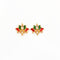Meena Lotus Kundan Gold Charm D27 - 2 Pcs