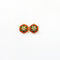 Meena Red Green Diamond Hexagon Gold Charm B17