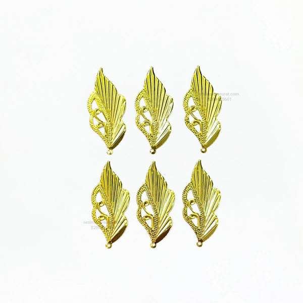 Metal Leaf D - 6 Pcs