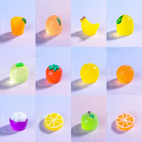 Mini Fruit Miniature - 12 Pcs Set