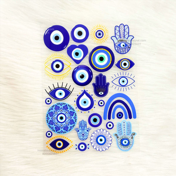 Mix Evil Eye 3D UV Sticker Sheet - A6