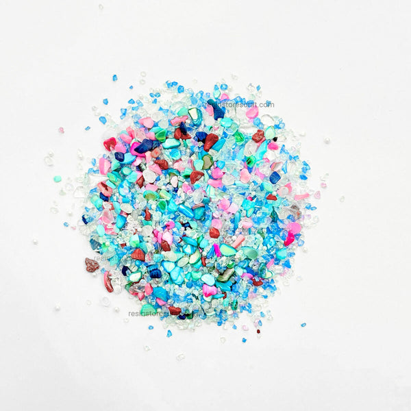 Mix blue pink granule stone for resin