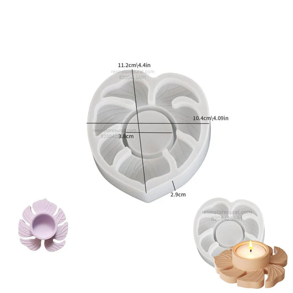 Monstera Leaf Pattern Tea Light Candle Mould 92