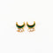 Moon Green Meenakari Kundan With Leaf Gold Charm B12 - 2 Pcs