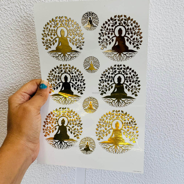 Mahavirji Gold Sticker - A5