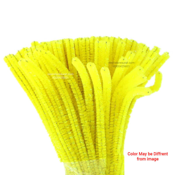 Neon Yellow Shimmer Glitter Pipe Cleaner