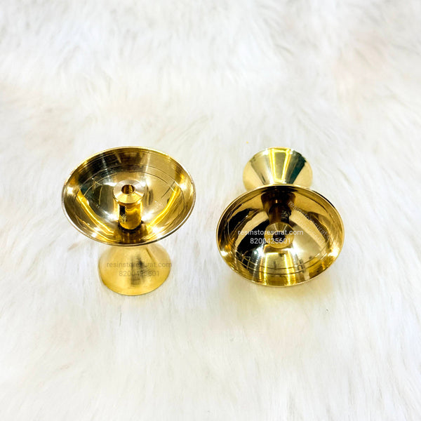 New Metal Diya Golden- 1 Pcs