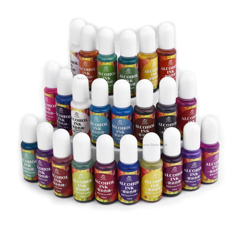 24 Pcs Premium Resin Alcohol Ink Set