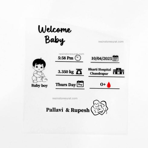 Welcome Baby - Custom Insert Sheet