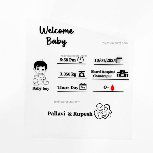 Welcome Baby - Custom Insert Sheet