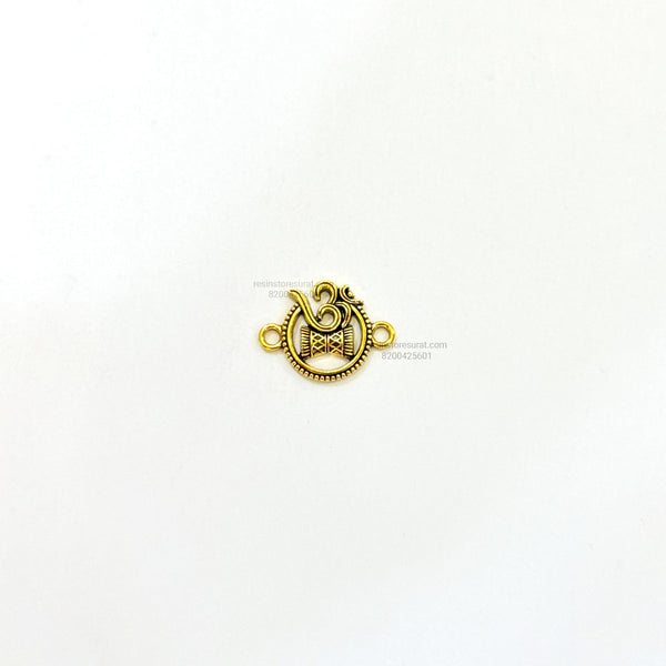 Om Rakhi Charm Metal Gold