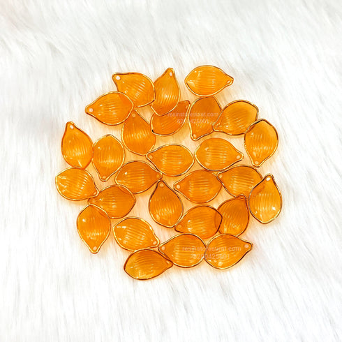 Orange Gold Border Leaf Petal