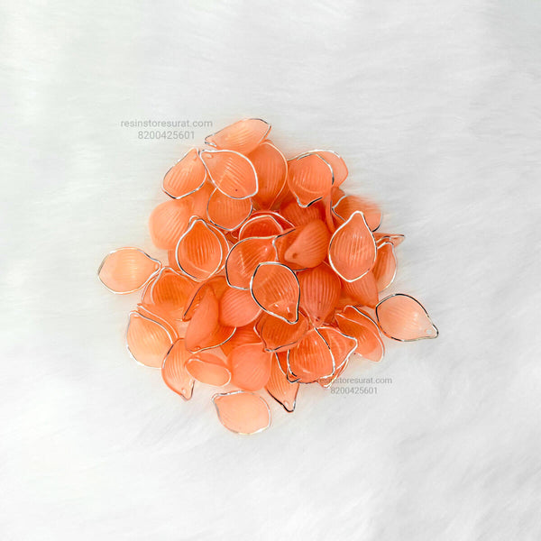 Light Orange Flower Petal Silver