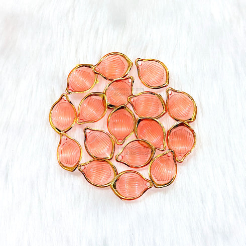 Light Orange Gold Border Leaf Petal N