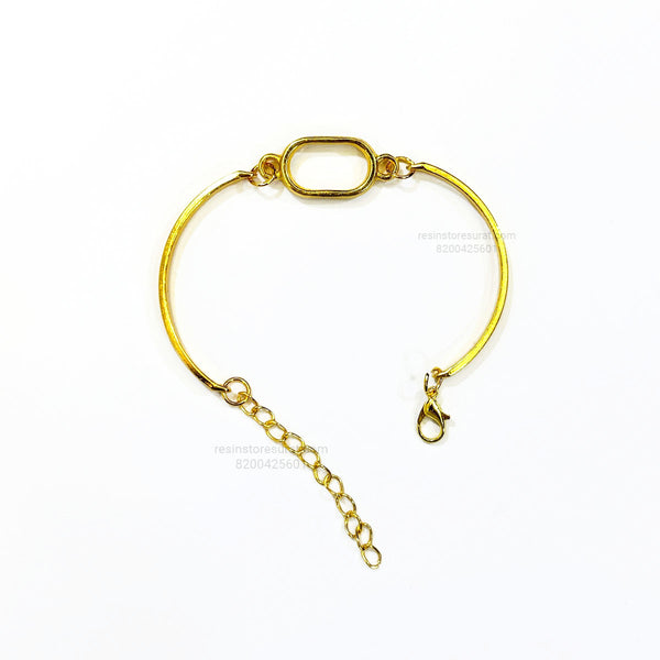 Gold Oval Rakhi Bracelet Base