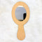 Oval Shape Hand Mirror MDF Base With Silver Acrylic