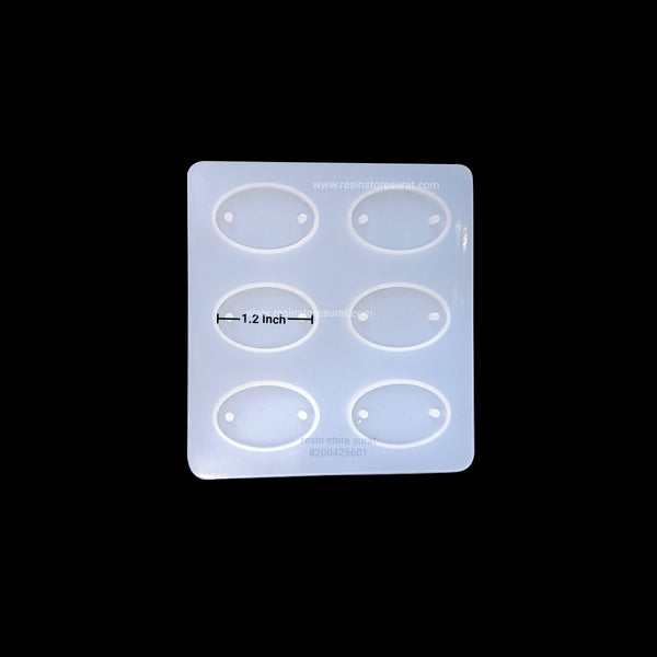 Big Oval Rakhi Mould 6 Cavity