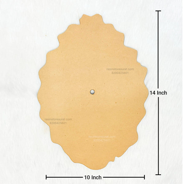 Oval Agate Clock MDF Base