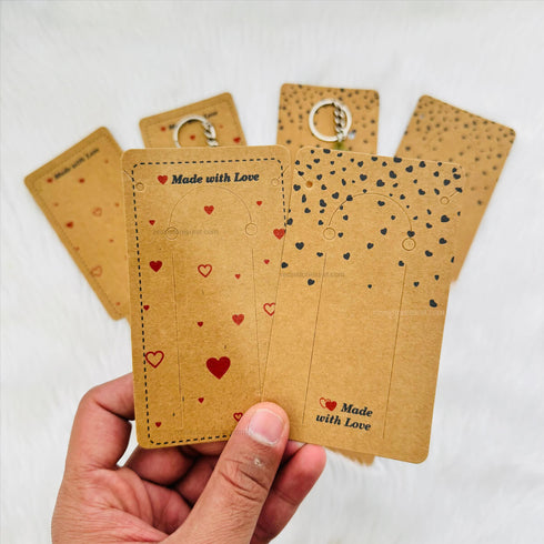 Multi purpose Jewellery and keychain packing card - 10 Pcs