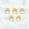 Gold Paw Shape Bezel - 5 Pcs
