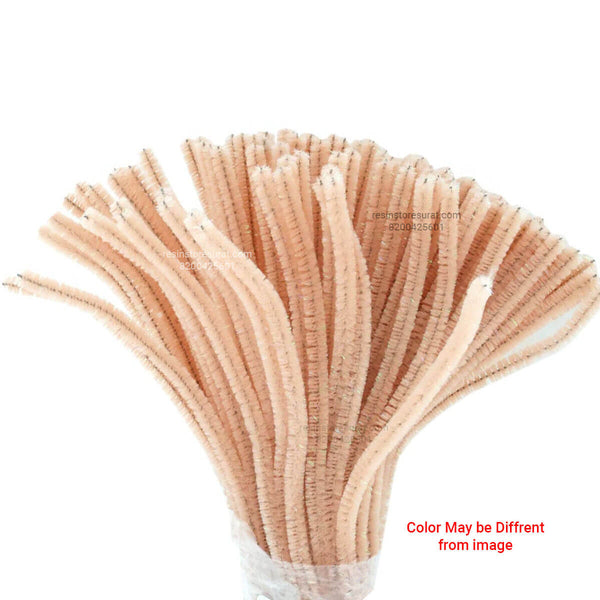 Peach Shimmer Glitter Pipe Cleaner