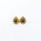Peacock Feather With Diamond Golden Charm C13