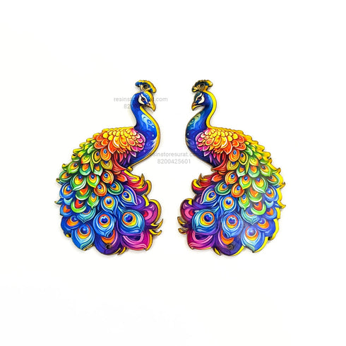 New Printed Colorful Peacock MDF Cutout