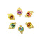 Pearl Floral Enamel Oval Rakhi Charm - ER2 (Random Color)