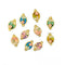 Pearl Floral Enamel Oval Rakhi Charm - ER5 (Random Color)