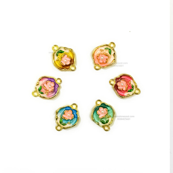 Pearl Floral Enamel Rakhi Charm - ER1 (Random Color)