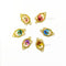 Pearl Floral Enamel With Butterfly Designer Oval Rakhi Charm - ER3 (Random Color)