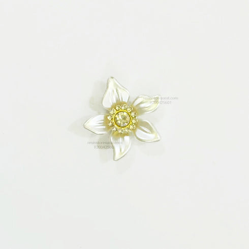 Pearl Diamond Five Petal Flower
