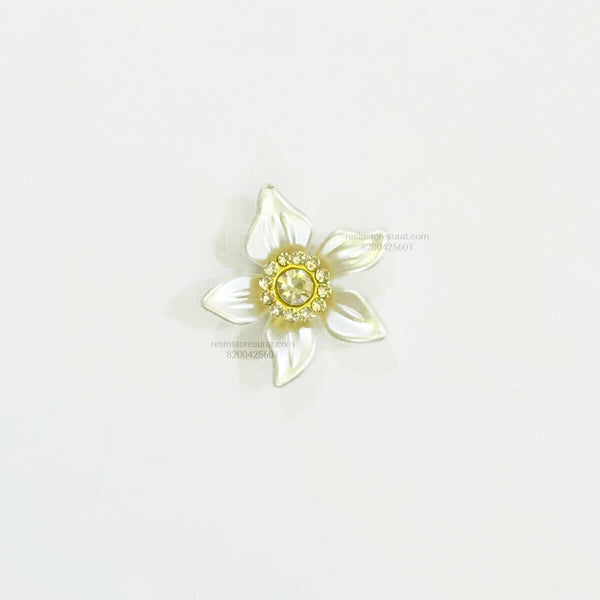 Pearl Diamond Five Petal Flower