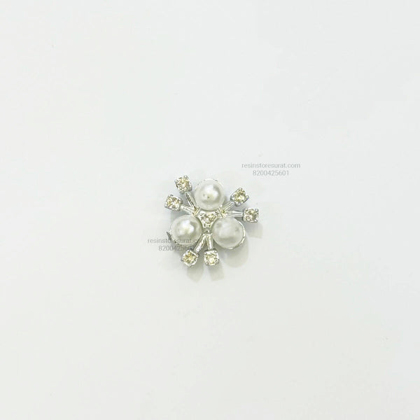 Pearl Flower Silver - 1 Pcs