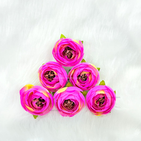 Pink Peony Artificial Flower - 6 Pcs