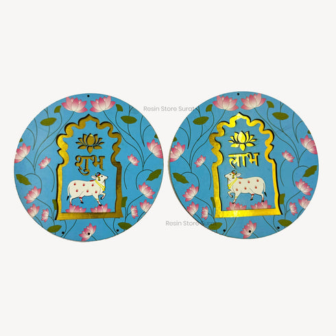 Cow Pichwai Jharokha Round Mdf