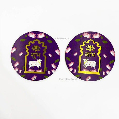 Cow Pichwai Jharokha Round Mdf