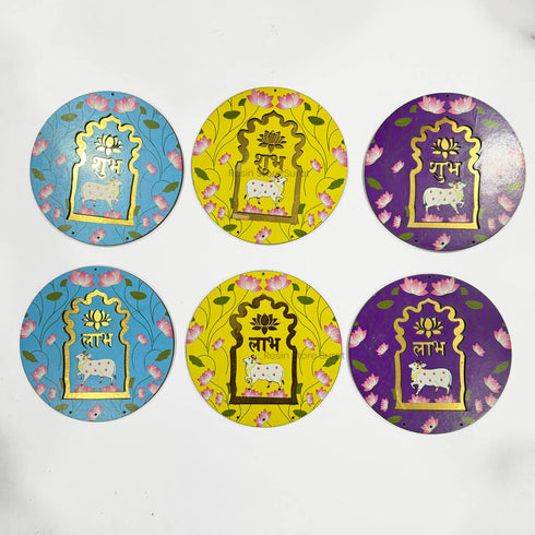 Cow Pichwai Jharokha Round Mdf