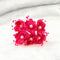 Pink Organza and Satin Flower with Pearl Spray Burgundy Artificial Flower