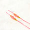 Light Pink Reflective Butterfly Readymade Rakhi Thread - RT7 (5 Pairs)